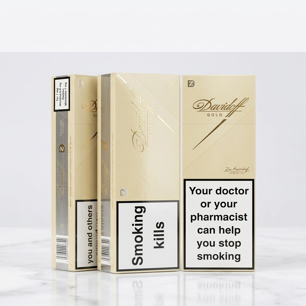 Davidoff Gold Cigarettes – Duty Free Premium Blend | Smooth Mild Taste | 7mg Tar Luxury Edition