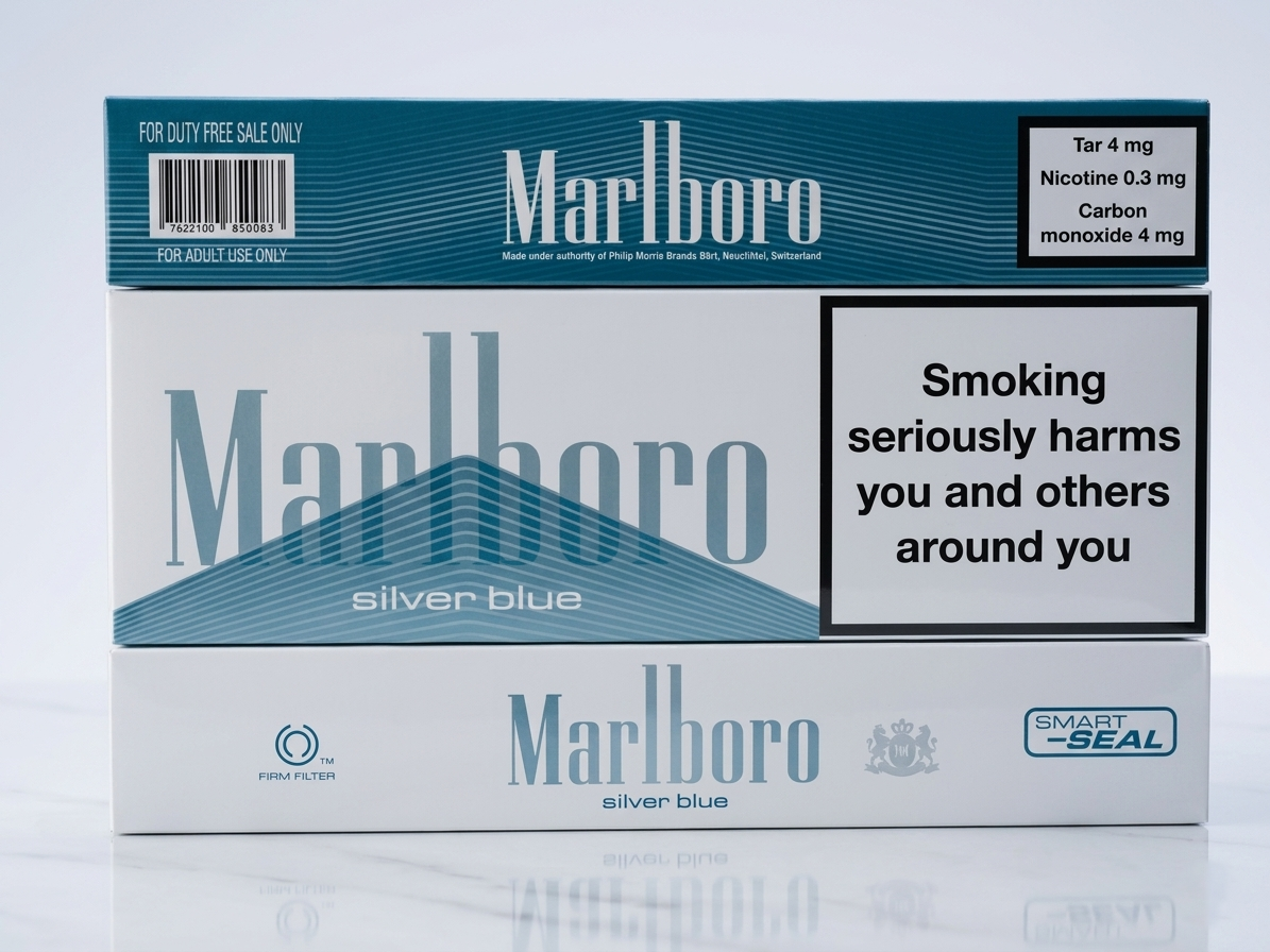 Marlboro Silver Blue Cigarettes – Duty Free Pack UAE
