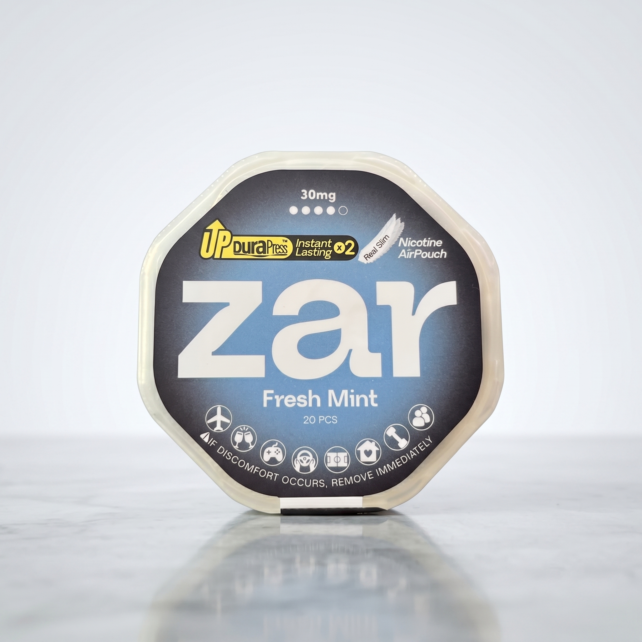 Zar Fresh Mint 30mg Nicotine AirPouch | Extremely Strong Crystal-Clear Cool Mint